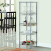 5 Tier Free Standing Adjustable Basket Wire Storage Shelving Rack Organiser