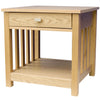 Wooden Lamp Table 1 Drawer MDF Ash Wood Coffee Side End Table Storage Furniture