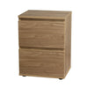 2 Drawer Wooden Bedroom Bedside Cabinet No Handle Nightstand Side Table