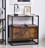 Industrial Side Cabinet Vintage Storage Sideboard Rustic Hallway Console Table