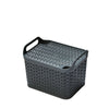 Small Large Plastic Storage Box with Lid Home Kitchen Office Container Basket