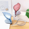 Creative Leaf-shaped Soap Dish Soap Box with Suction Base Soap Holder Drainage