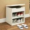 Shoe Storage Bench Cabinet Padded Seat Ottoman Shoes Stool Organizer Stand Unit