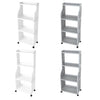 4 Tier Rolling Unit Storage Rack Trolley Cart Kitchen Bathroom Laundry Organiser