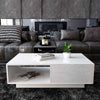 High Gloss Coffee Table Wooden Drawer Storage Modern Living Room Furniture UK