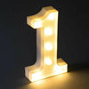 Large LED Light Up Numbers 22cm White 0-9 Wedding Birthday Party Xmas Night Lamp
