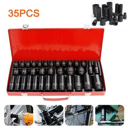 35Pcs Deep Impact Sockets 1/2
