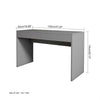 Computer Desk Desktop Laptop PC Table Workstation Drawers Home Office White/Grey