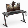 Strong T-Shaped Gaming Desk Writing Table 140cm with Cup Holder Headphone Holder