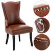 Red Faux Leather Kitchen Dining Chair Knocker High Back Accent Seat Luxury Home