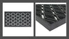 Eyes Design Outdoor Rubber Scraper Door Mat 40cm x 70cm Slip Resistant