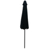 2.7M Outdoor Garden Parasol Patio Sun Shade Round Umbrella Crank Canopy Black
