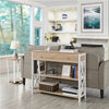 Industrial Console Table with Drawer & 2 Open Shelves Versatile Entryway Table