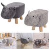 Padded Cow Shape Stool Cute Chidrens Kids Decoration Footrest Wood Frame Legs UK