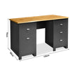 Computer Desk With 4 Drawer & Door PC Laptop Table Home Office Study Workstation