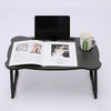 Folding Laptop Bed Tray Table Portable Lap Desk Notebook Breakfast Cup Slot UK