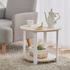 Industrial Side End Table Wooden Coffee Tea Table Sofa Nightstand Storage Desk
