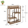 Large Wood Plant Stand Flower Display Rack Garden Bonsai Storage Shelf Anti-fall