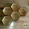 Handmade Wooden Hexagon Shelf/ Walnut