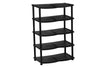 SHOE RACK Stand Storage Organiser Compact SPACE SAVE Shelf Plastic Black 5 Tier
