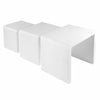 High Gloss Nest of 3 Coffee Tables Side End Table Set Living Room Furniture 40mm