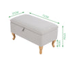 Rectangle Fabric Ottoman Storage Chest Padded Footstool Pouffe Chair Bench Trunk