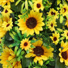 Sunflower Teardrop Wreath Artificial Flower Swag Garland Wall Door Spring Decor