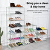 3-8 Tier Shoe Rack Stand Storage Organiser Lightweight Compact Space Save Shelf