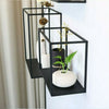 3Pcs Vintage Wall Unit Retro Industrial Style Metal Shelf Rack Storage Display