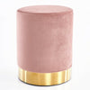 Ottoman Foot Stool Velvet Vanity Seat Round Footrest Stool Dressing Chair