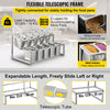 Expandable Spice Rack Seasoning Organizer Inclined 2 Tiers w/ 10 1/9 Pans