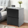 2 Drawers Bedside TableCabinet Nightstand ChestofDrawer Storage Bedroom Black UK