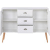 Sideboard Cupboard Living Room Hallway Home 3 Drawers 2 Doors White Space Saving