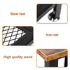 Industrial Side Table Sofa End Storage Shelf Metal Frame Coffee Table Nightstand