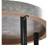 Concrete-Look Round Side Table Modern Lightweight Contemporary Furniture