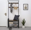 Industrial Hallway Furniture Shoe Storage Bench Vintage Metal Rack Coat Stand