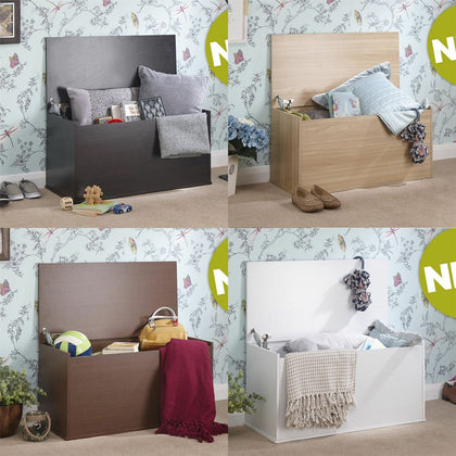 PANAMA OTTOMAN STORAGE BOX BENCH CHEST TRUNK TOY BLANKET BOX ORGANIZER