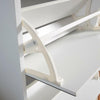 6ft White Shoe Cabinet Mirrored Storage Cupboard Footwear Stand Rack Organiser
