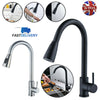 Kitchen Sink Taps Pull Out Spray Mixer Single Lever Swivel Black Spout Brass Tap