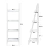 4 Tier Ladder Shelving Rack Unit Storage Shelves Bookcase Frame Stand Book Shelf