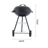 Round Kettle Charcoal Barbecue Grill Garden Outdoor Camping Stove Wheels Stand