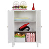 White Bathroom Cabinet Vanity Cupboard Storage Unit Furniture with Doors Shelves