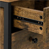 Nightstand Bedside Table 3 Drawer Cabinet Storage Table for Bedroom Rustic Brown