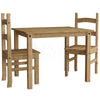 Corona 2 Seater Dining Set Chairs Table Solid Waxed Pine Kitchen Furniture