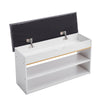 White Wooden Slim Shoe Rack Storage Shelf Unit Stand Cabinet Toy Box Bench Seat