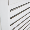 Medium White Radiator Cover Wooden MDF Wall Cabinet Shelf Slatted Grill York