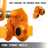 Push Beam Trolley 2 Ton Adjustable Screw Type Push Roller Trolley 4400 Lbs