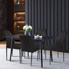 JIEXI Modern PU Leather Armless Chairs for Dining Kitchen, Steel Leg Set of 2 /4