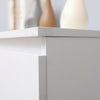 Modern White Bedside Table Cabinet w/3 Drawers Nightstand Storage Furniture