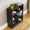 3 Tier Bookcase Low Shelving Display Storage Stand Furniture Black